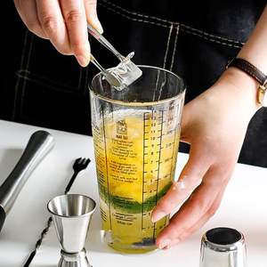 Shaker <span class=keywords><strong>Boston</strong></span> en verre 400 ml en acier inoxydable avec graduation graduée pour le mélange de thé au lait et de cocktails - Product Image 3