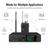 Système de monitoring intra-auriculaire stéréo EM1100-10R pour les spectacles sur scène, le studio, les répétitions de groupe, et le studio à domicile