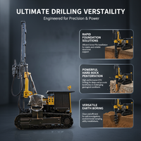 Foreuse hydraulique polyvalente avec moteur et pompe pour sols complexes – Haute capacité de charge pour des fondations stables sur terrains inégaux