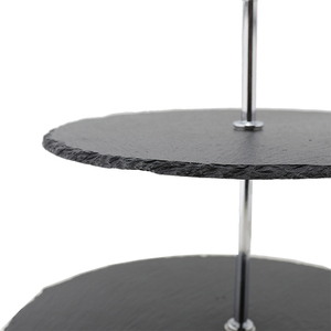 Présentoir à gâteaux en ardoise naturelle, plateau de service à 3 niveaux, pour fêtes d'anniversaire et mariage, vente en gros, - Product Image 2