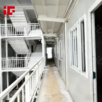 Maison préfabriquée modulaire à 4 étages, appartement en kit, dortoir, maison préfabriquée en conteneur avec fonctionnalité résistante à la neige