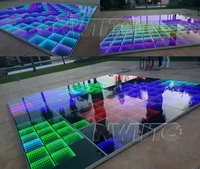 Panel portátil de vidrio templado para Dj, pista de baile led 3d para discoteca