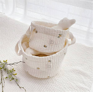 Sac de rangement multifonctionnel personnalisable <span class=keywords><strong>pour</strong></span> <span class=keywords><strong>bébé</strong></span>, broderie, couches, vêtements, jouets, seau de rangement, literie - Product Image 1