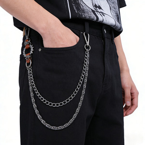 Chaîne de pantalon tendance Yueli Crazy Hunter, chaîne de taille rétro en métal style punk rock, chaîne de corps pour homme - Product Image 1