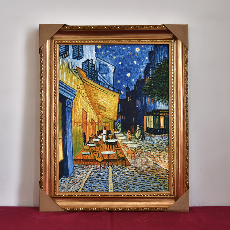 Arte de decoração de café, artesanato museu, qualidade, terraço, régua, masters, pintura a óleo, reprodução, pintura em tela van gogh