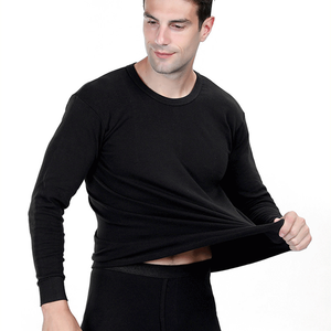 <span class=keywords><strong>Sous</strong></span>-vêtements longs en coton blanc pour homme, vêtements d'hiver, ensemble thermique haut et bas - Product Image 3