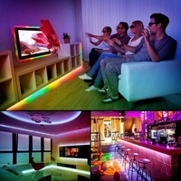 Bande lumineuse LED 5050 USB 5V RGB avec contrôle par application musicale pour la décoration de chambre, mur TV et salon, idéale pour les fêtes