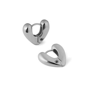 Moda fina personalizada moderna para mujer 925 Plata 14K oro Corazón en forma de pequeños pendientes de aro de piedras preciosas de color esmeralda - Product Image 3
