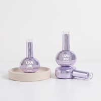 Vente en gros de flacons de vernis à ongles en verre vides personnalisés de 11 ml, flacon rond pour vernis gel UV avec pinceau