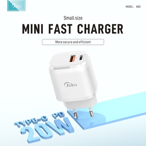 Chargeurs rapides <span class=keywords><strong>JOKO</strong></span> 2024 Nouveautés Adaptateurs de charge rapide Type-C 20W & USB 18W Chargeurs muraux à haute vitesse pour téléphone - Product Image 5