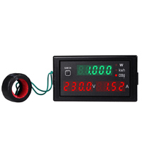 Compteur d'énergie multifonctionnel SPM001 avec affichage LED pour la surveillance du courant de tension ca kWh 100A 220V/380V Support monté sur panneau