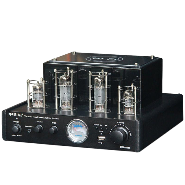 NE10S Hi-Fi Tube Amplifier: Tube Preamp with Solid-State Power Amp, USB-Equipped Home Audio System
