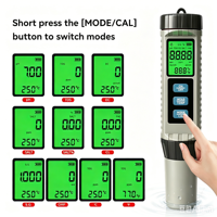 Stylo de test d'eau tout-en-un MF-X81 : pH, EC, TDS, sel, ORP, température pour l'eau du robinet domestique, l'eau potable et les purificateurs RO