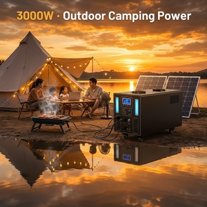 Station d'alimentation portable 3000W, générateur solaire 3072Wh, panneau solaire 600W intégré, LED, QC3.0 pour le camping, hors réseau, à domicile - Product Image 5