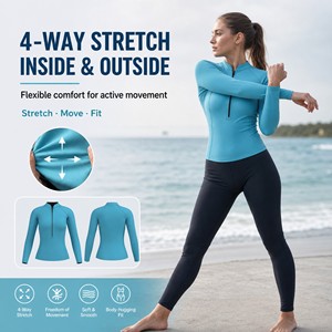 Traje de <span class=keywords><strong>Neopreno</strong></span> para <span class=keywords><strong>Mujer</strong></span>, <span class=keywords><strong>Chaqueta</strong></span> de <span class=keywords><strong>Neopreno</strong></span> de 3 mm, <span class=keywords><strong>Chaqueta</strong></span> de Manga Larga para Surf, Piragüismo y Paddle Boarding - Product Image 4