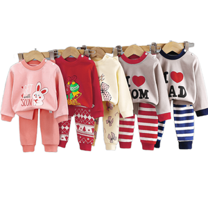 Ensembles de vêtements de nuit pour filles, sous-vêtements, nouveaux vêtements chauds pour bébés, garçons et filles, vêtements d'automne, pantalons, coton de première qualité, vêtements pour enfants - Product Image 2