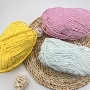 Grosir benang Chenille tebal Jumbo Super lembut rajutan tangan 100% poliester tebal - Product Image 6