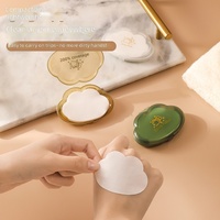 50 Tablettes de Savon en Papier Portable Jetable à la Glycérine, Antibactériennes, Faciles à Nettoyer, pour Enfants et Adultes