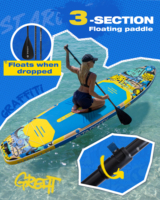 Planche de paddle gonflable personnalisable en gros 11'6''x35'' en matériau Drop Stitch pour Stand Up Paddle
