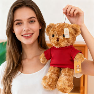 دب تيدي بشعار مخصص بزي رسمي، لعبة محشوة ترويجية لهدايا حفلات الزفاف والتوزيعات - Product Image 2