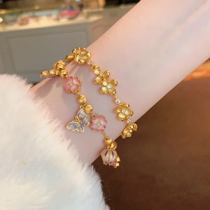 Flower Shape Zinc Alloy <b>Bracelet</b> And Earrings <b>Set</b> With Diamond Inlay For Party Jewelry - Product Image 4