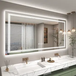 Specchio da bagno temperato con luce a Led da bagno con specchio a Led intelligente di nuovo Design