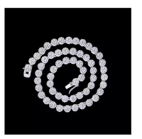 Colliers personnalisés pour hommes en moissanite et diamant, argent sterling 925, plaqué or 18 carats, chaînes fines de luxe, collier ras du cou en forme de fleur