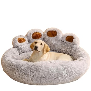 Coussin pour chien toutes saisons en forme de patte, long et moelleux, chaud, confortable et douillet, pour chiot, grande taille - Product Image 1