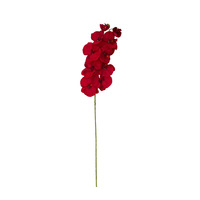 Tiges d'orchidées en soie réalistes de grande taille de 90 cm, cymbidium, fleurs rouges foncées, violettes, blanches, artificielles modernes, toucher réel