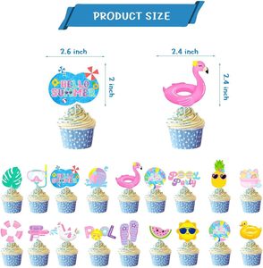 Adornos para Pastel de Fiesta en la <span class=keywords><strong>Piscina</strong></span> de Verano, Decoraciones para Fiesta Acuática, Cumpleaños, Baby Shower - Product Image 2