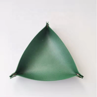 Panier en cuir plié avec poignée petite boîte de rangement décorative pour la maison et le bureau pour les bijoux et la salle de bain avec des plateaux pliables