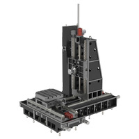 Centre d'usinage horizontal robuste WH63B BT50 6000 tr/min Haute rigidité Table rotative 4 axes 3 axes pour fabrication de métaux lourds CNC