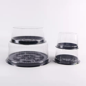 Caja de embalaje reciclable Contenedor de plástico PET Galleta Cajas de plástico redondas Pastel - Product Image 4