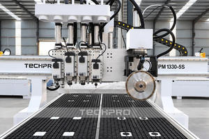 Machine de découpe et de sculpture CNC multi-broches pour la fabrication de meubles sur mesure, 3 axes avec tête de lame de <span class=keywords><strong>scie</strong></span> - Product Image 2