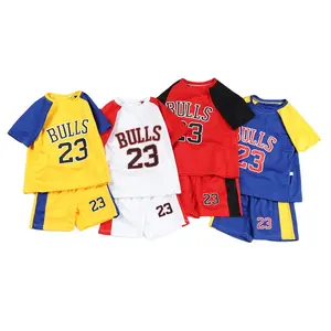 jersey de baloncesto de bebé niño 2 Suppliers-Conjunto de uniformes de fútbol para niños y estudiantes, chándal, camisetas deportivas para bebés, camisetas de baloncesto de equipo