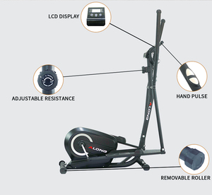 Vélo d'exercice manuel à domicile, cadre en acier, entraînement <span class=keywords><strong>elliptique</strong></span> magnétique à entraînement par roue arrière, vélo de cross-training pour entraînement cardio - Product Image 6