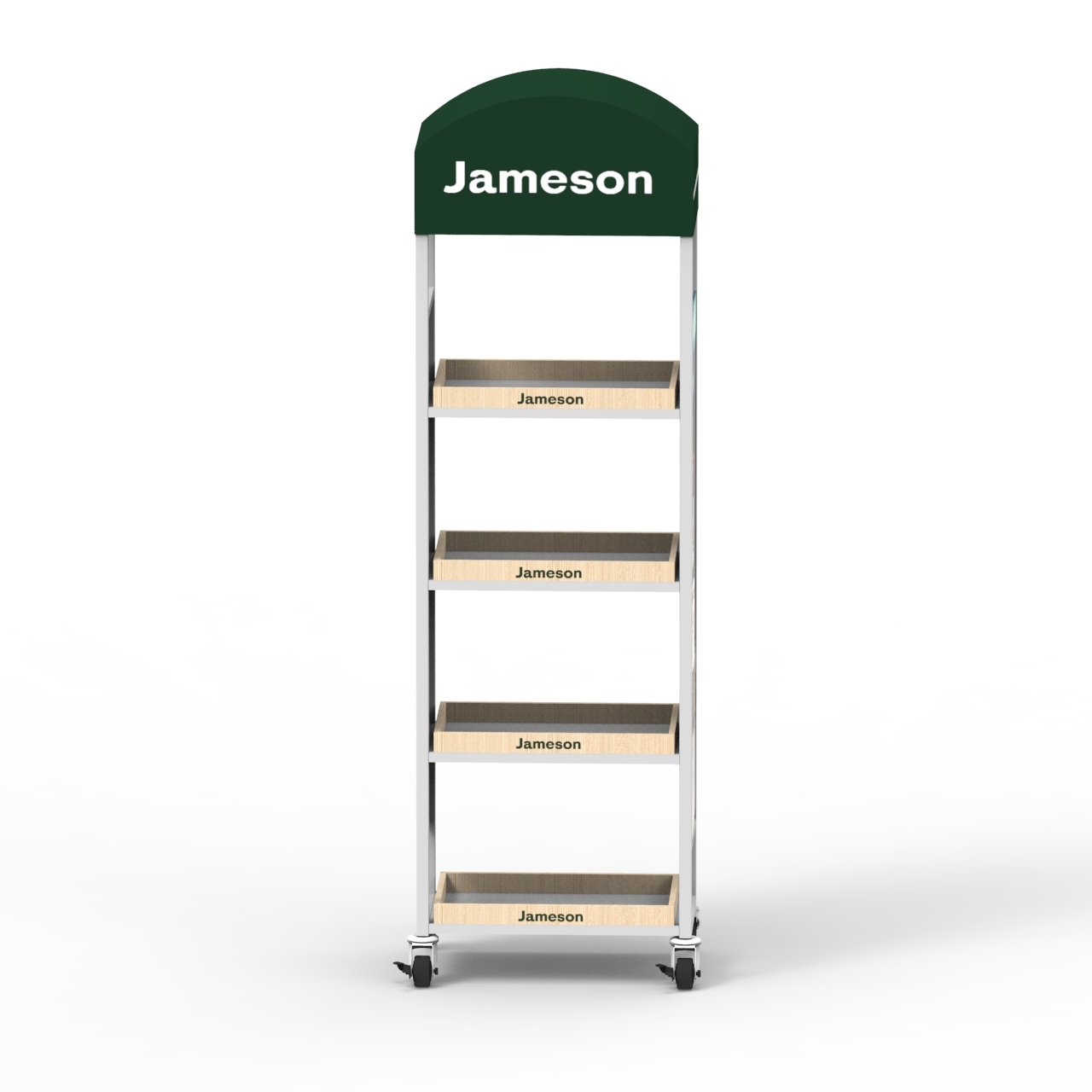 Apache Customized Modern for Floor Standing Natural Wood Beverage Whisky Bottle Display Rack Custom Logo Painting Finish — view 4