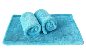 <span class=keywords><strong>Serviette</strong></span> sèche de lavage de voiture en microfibre violet à boucle torsadée 1400gsm 60x90 <span class=keywords><strong>cm</strong></span> 1400gsm tissu sans bord à séchage rapide tissu épaississant non pelucheux - Product Image 6