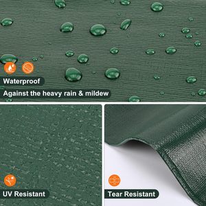 <span class=keywords><strong>Bâche</strong></span> en tissu brocart premium 14 mil 8x10 pieds, imperméable, robuste, avec œillets en laiton, <span class=keywords><strong>protection</strong></span> UV, résistante aux déchirures et à la décoloration - Product Image 6