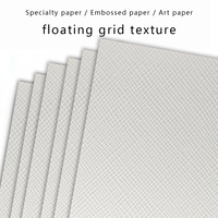 Papier d'art spécial gaufré à texture de grille flottante blanche, matériaux recyclés, 100-400 GSM, pour l'impression d'emballages universels