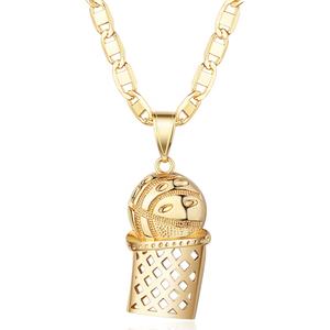 Bisuterias Joyería de oro <span class=keywords><strong>laminado</strong></span> de 18K Joyeria Bisuterias Venta caliente Estilo de EE. UU. Champion Cup Hiphop Colgante chapado en oro de 18K - Product Image 1