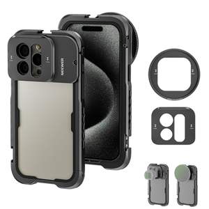 Kit de cage vidéo pour téléphone portable le plus vendu, avec poignée, boîtier en aluminium, cage vidéo <span class=keywords><strong>Neewer</strong></span> 15 Pro avec adaptateur de filtre 67 mm à fixation rapide - Product Image 1
