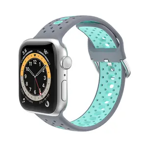 Voor Apple Watch Band Rubber Vervanging Polshorloge Band Sport Horloge Band Voor Iwatch 6 Siliconen Horlogeband Voor Apple 7