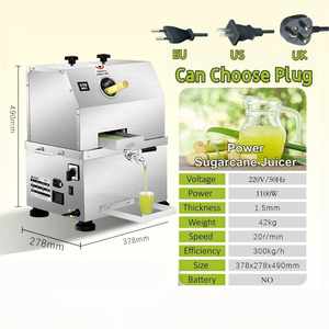 Durable 300KG/H Commercial Stainless Steel Electric Sugarcane Juicer Machine with Motor High Efficiency - Product Image 3