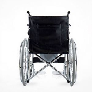 Fauteuil roulant pliable léger en acier inoxydable à quatre roues avec siège de toilette, portable pour personnes âgées et handicapées, à propulsion manuelle - Product Image 2