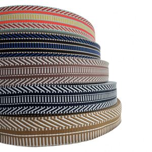 ริบบิ้นผ้าแจ็คการ์ดโพลีเอสเตอร์ขนาด 38 มม. สายรัดผ้าฝ้ายโพลีเอสเตอร์หนา สีสันสดใส - Product Image 2