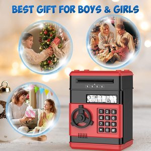 Personalized <strong>Mini</strong> ATM Coin Bank <strong>Money</strong> Saving <strong>Box</strong> with Password, Kids Safe <strong>Money</strong> Jar