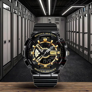 Montre G Generation <span class=keywords><strong>Ga</strong></span> <span class=keywords><strong>2100</strong></span> <span class=keywords><strong>Gm</strong></span> <span class=keywords><strong>2100</strong></span> en acier inoxydable et bracelet en silicone avec fonction d'alarme étanche IP68 pour homme et femme - Product Image 1
