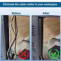 Kit de gestion des câbles sous le bureau facile à installer, goulottes de câblage en plastique/PVC noir de 94 pouces pour dissimuler les cordons, idéal pour la maison et le bureau