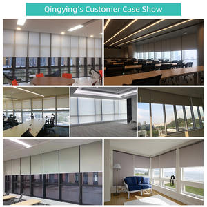 QINGYING ستائر العدسات المعدنية ذات الأسطوانات، ستائر العدسات المعدنية الذكية ذات الشاشة الكهربية التلقائية الميكانيكية للاستمتاع بسقف النافذة الداخلية بجهاز تحكم عن بعد - Product Image 5